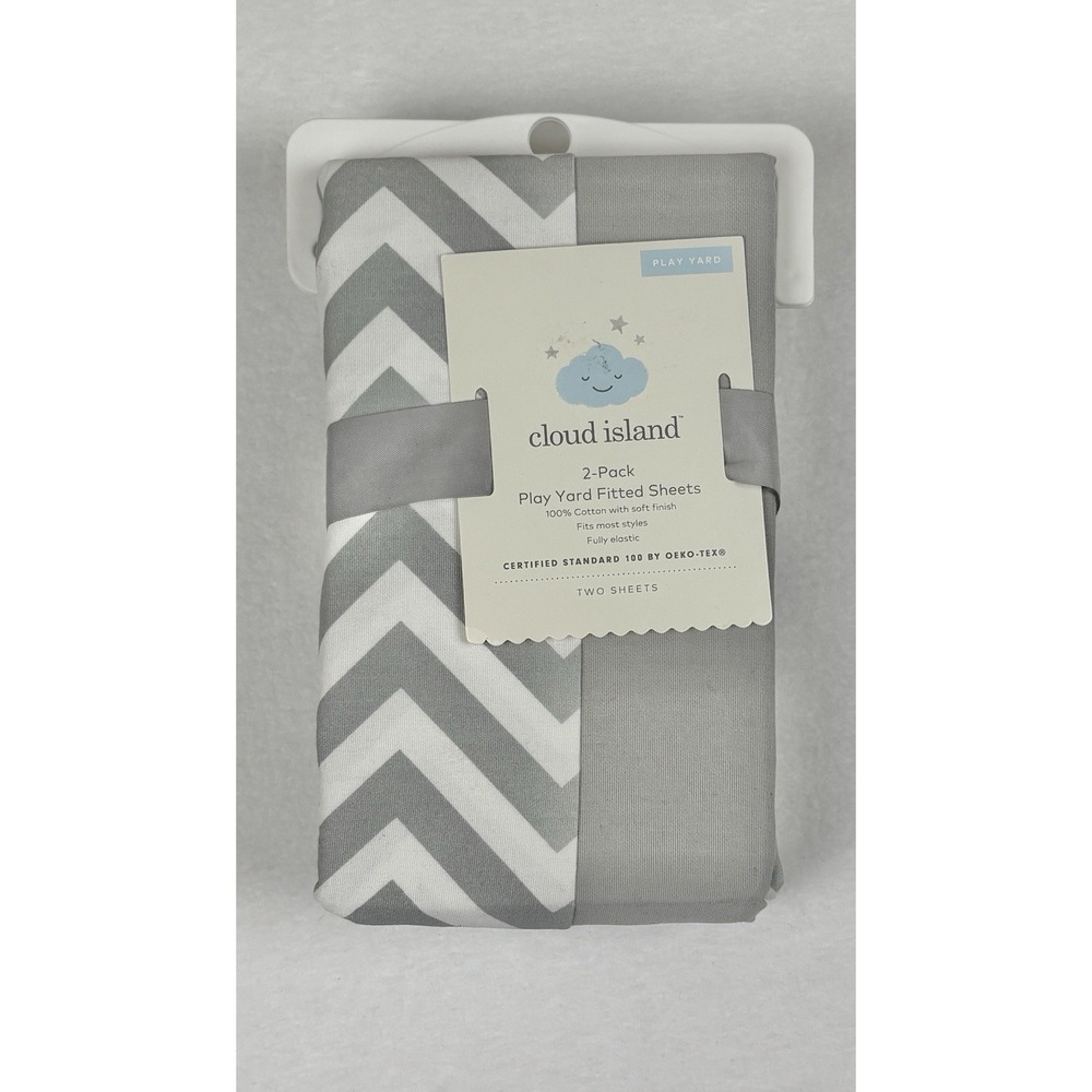 Cloud Island Baby Bedding Bundle Play Yard Sheets +‎ Changing Pad Covers Bundle